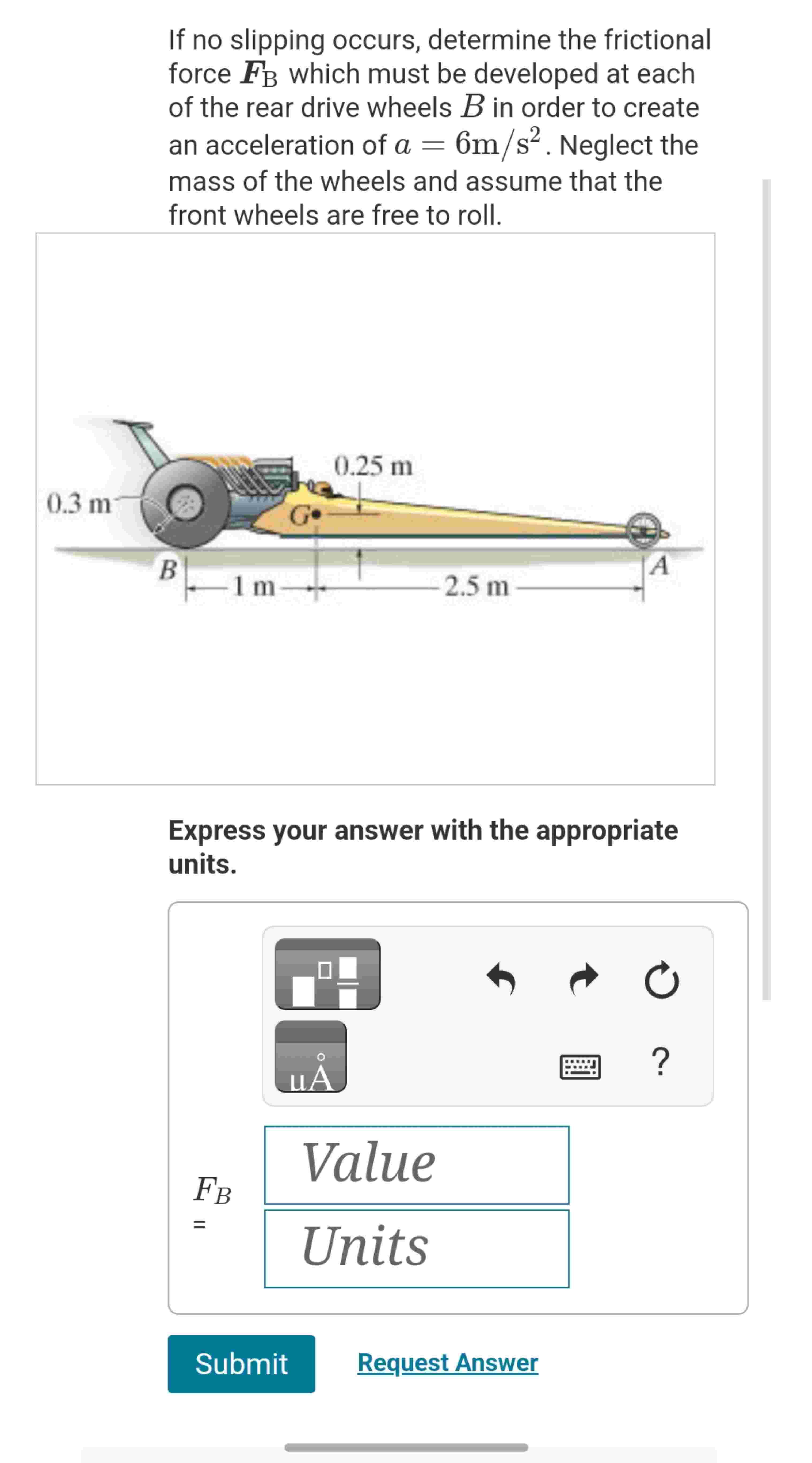 If no slipping occurs, determine the frictional