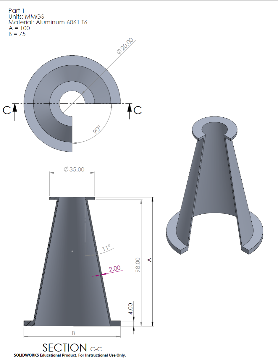 part in Solidworks I ' m having trouble making