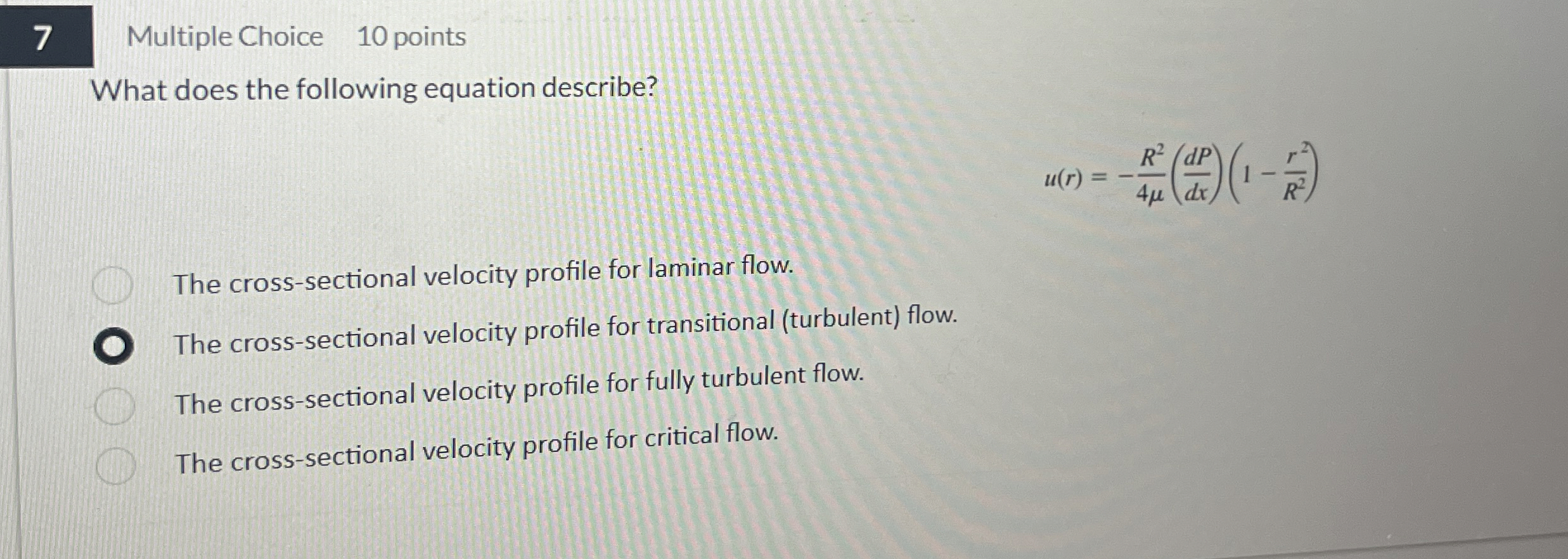 7 Multiple Choice 1 0 points What does the