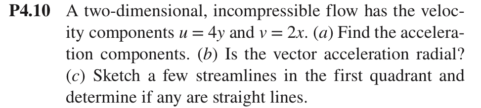 P 4 . 1 0 A two - dimensional, incompressible