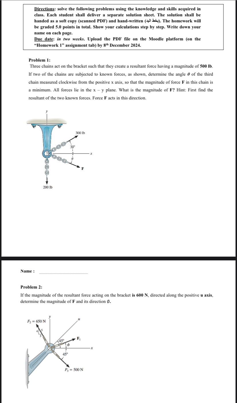 Directions: solve the following problems using