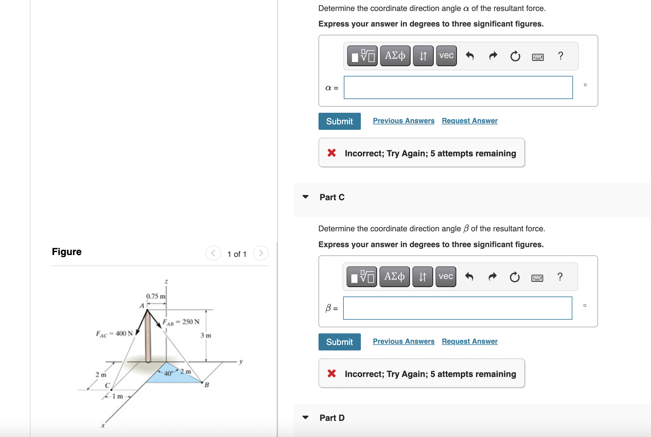 Determine the coordinate direction angle of the
