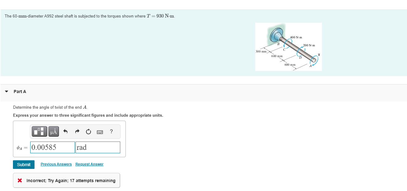 The 6 0 - mm - diameter A 9 9 2 steel shaft is