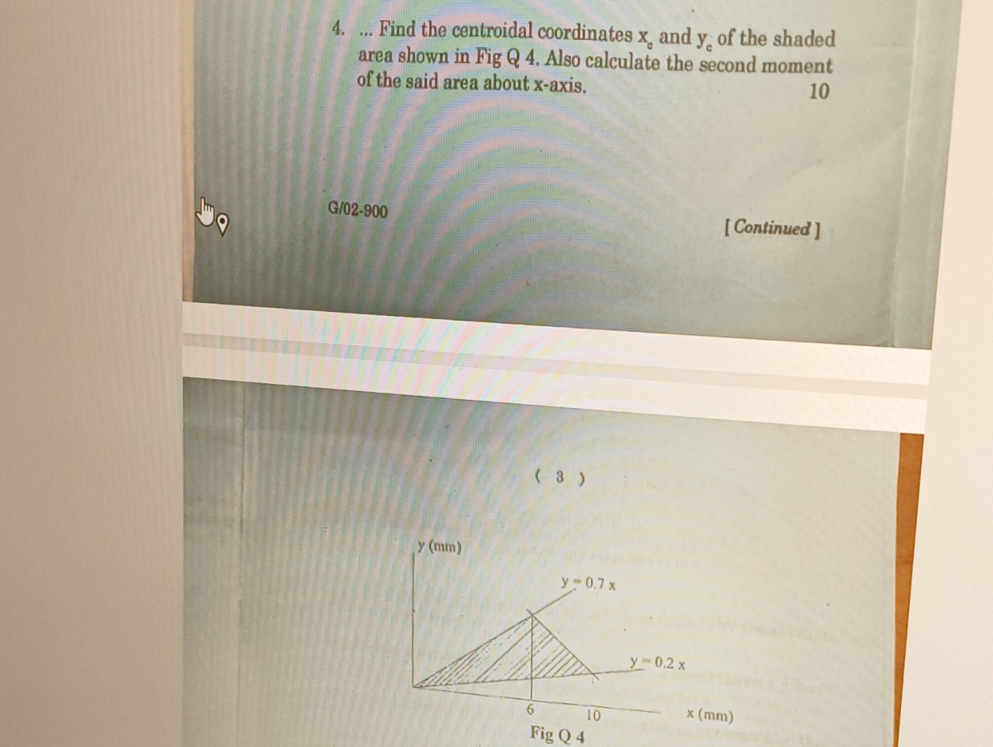 . . . Find the centroidal coordinates x e and y c