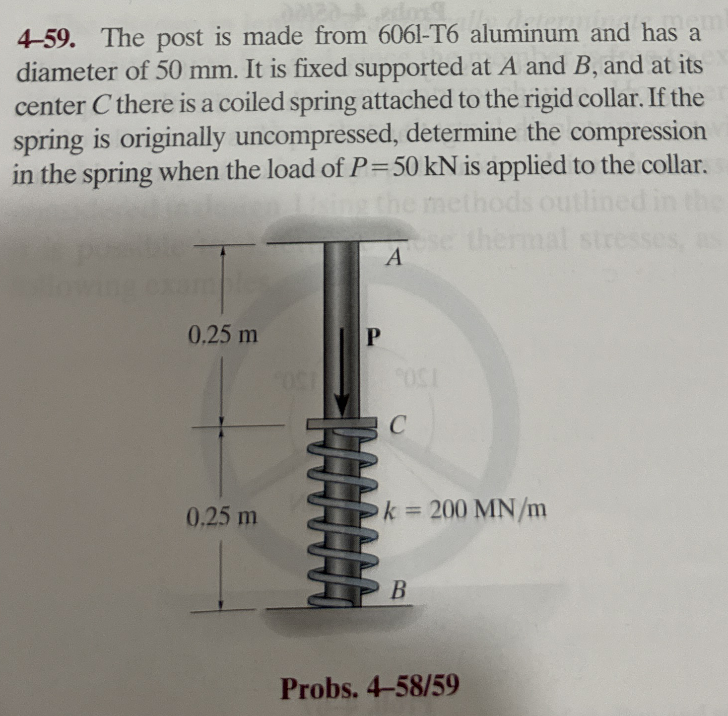 4 - 5 9 . The post is made from 6 0 6 1 - T 6