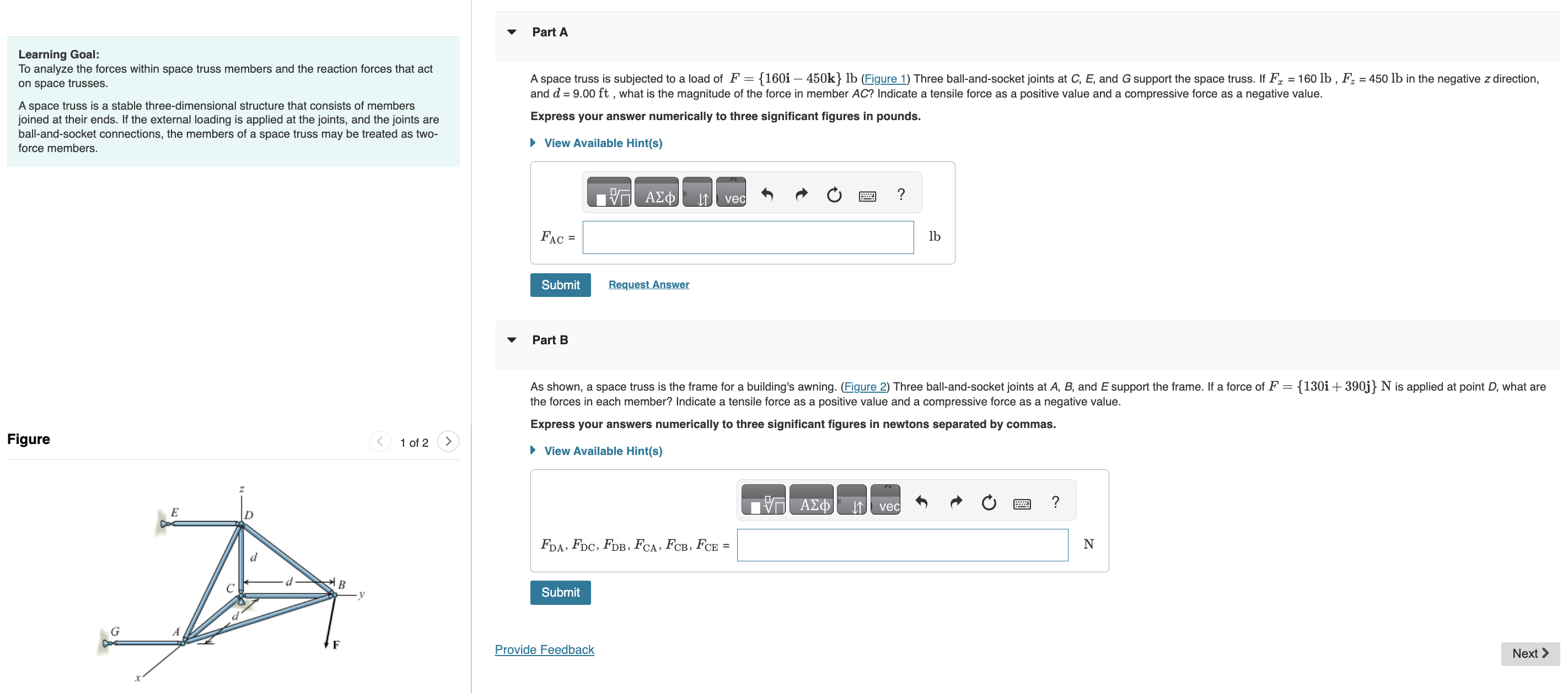 Figure Part A If \ ( d = 0 . 8 0 \ mathrm { ft }