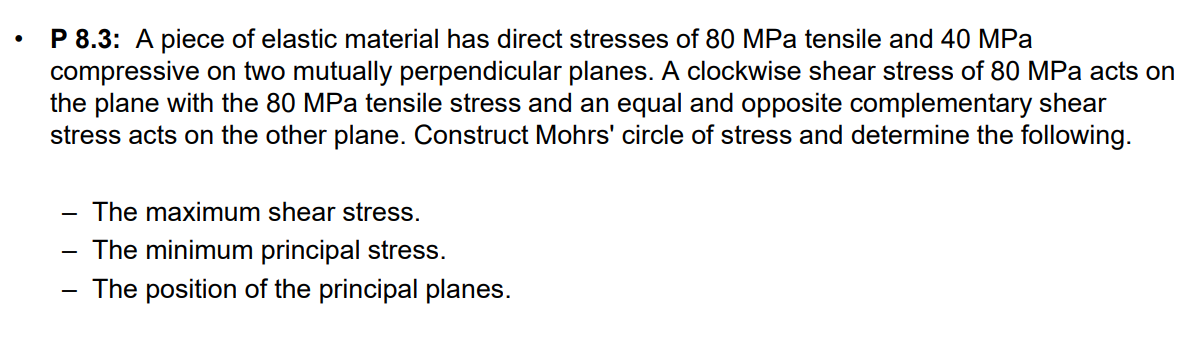P 8 . 3 : A piece of elastic material has direct