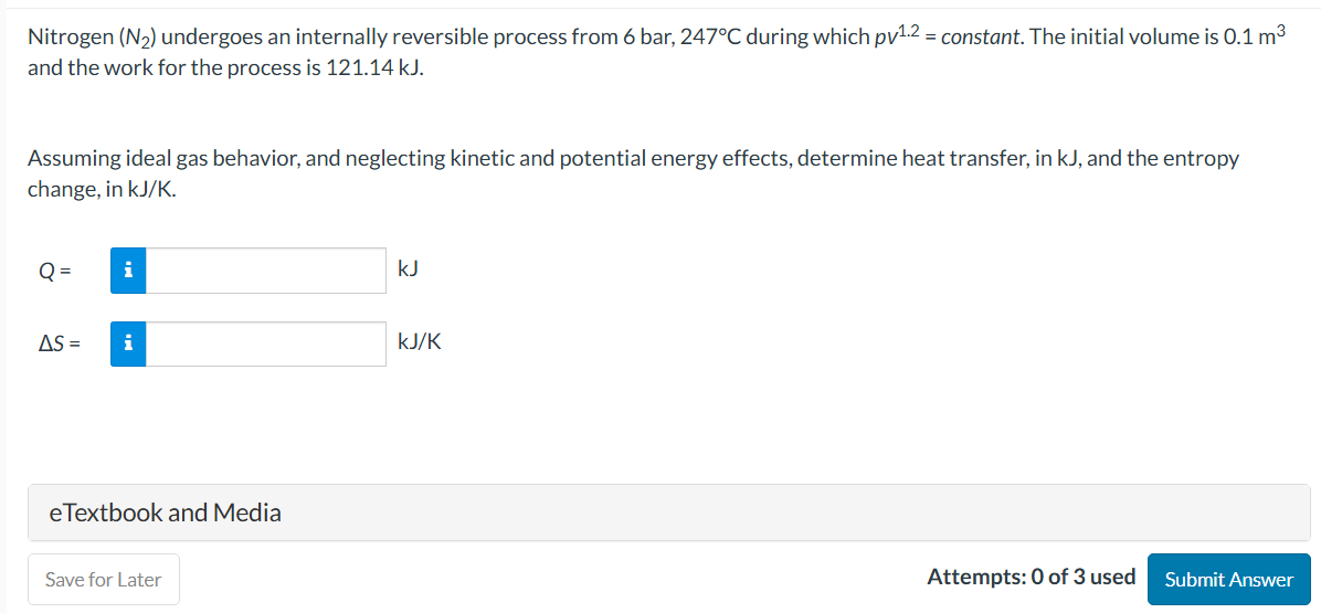Nitrogen ( N 2 ) undergoes an internally