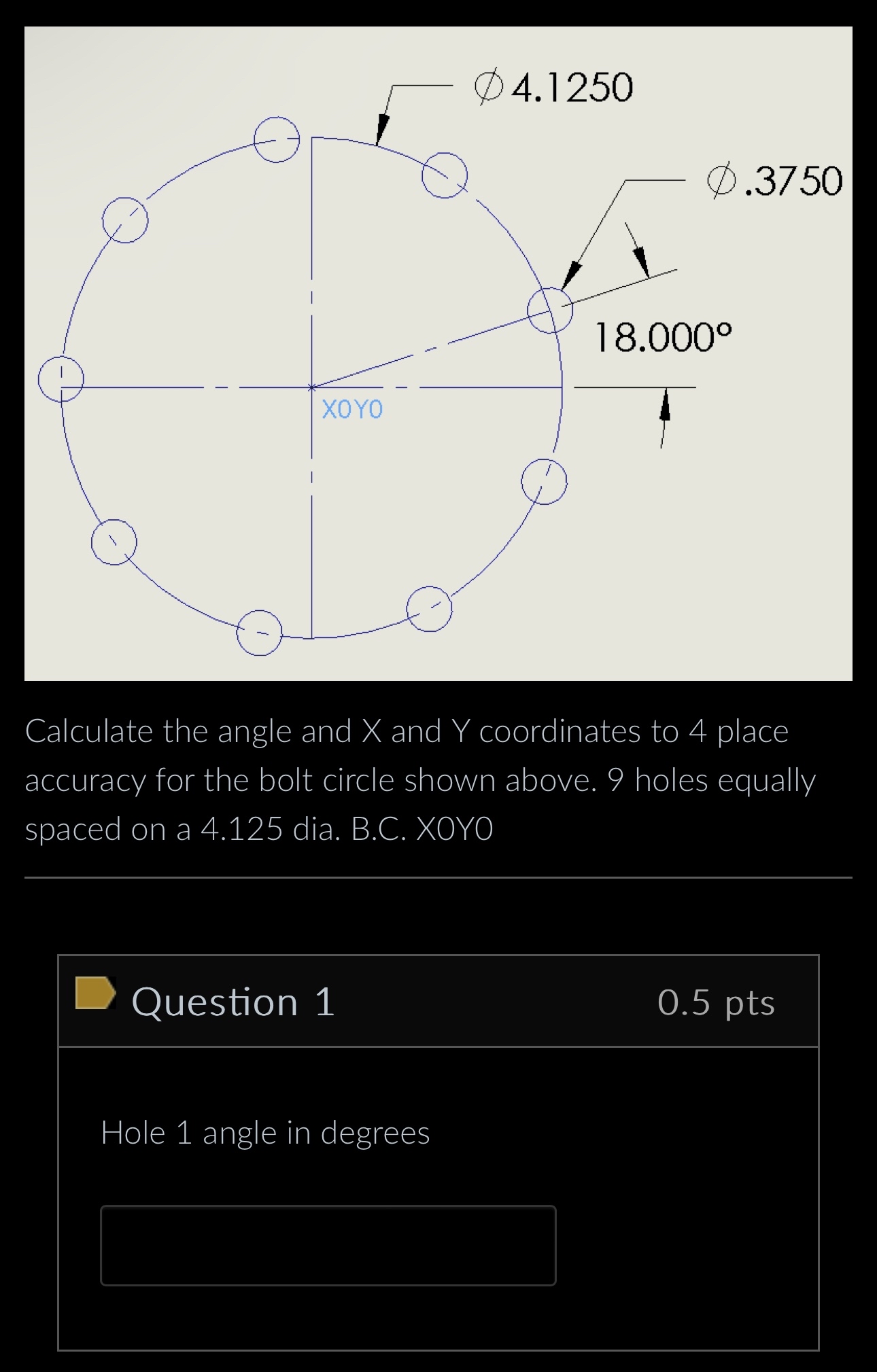 Calculate the angle and x and Y coordinates to 4