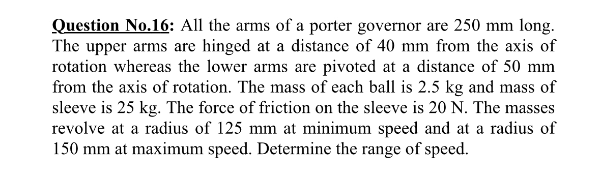 Question No . 1 6 : All the arms of a porter