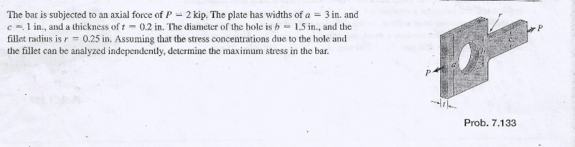 The bar is subjected to an axial force of P - 2