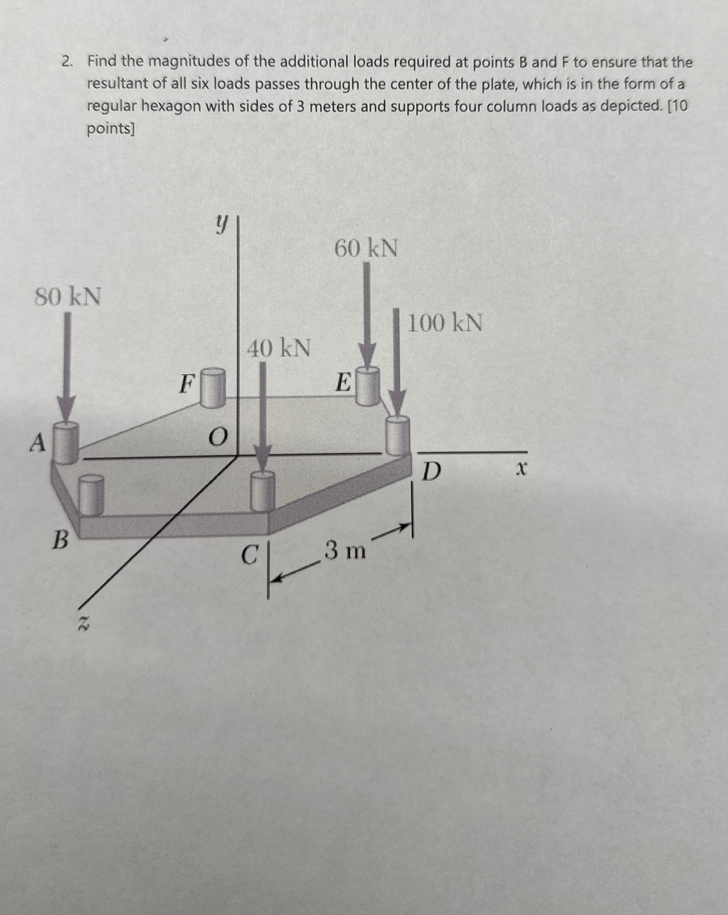 Find the magnitudes of the additional loads