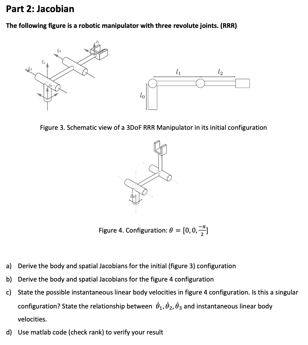 Part 2 : Jacobian The following figure is a