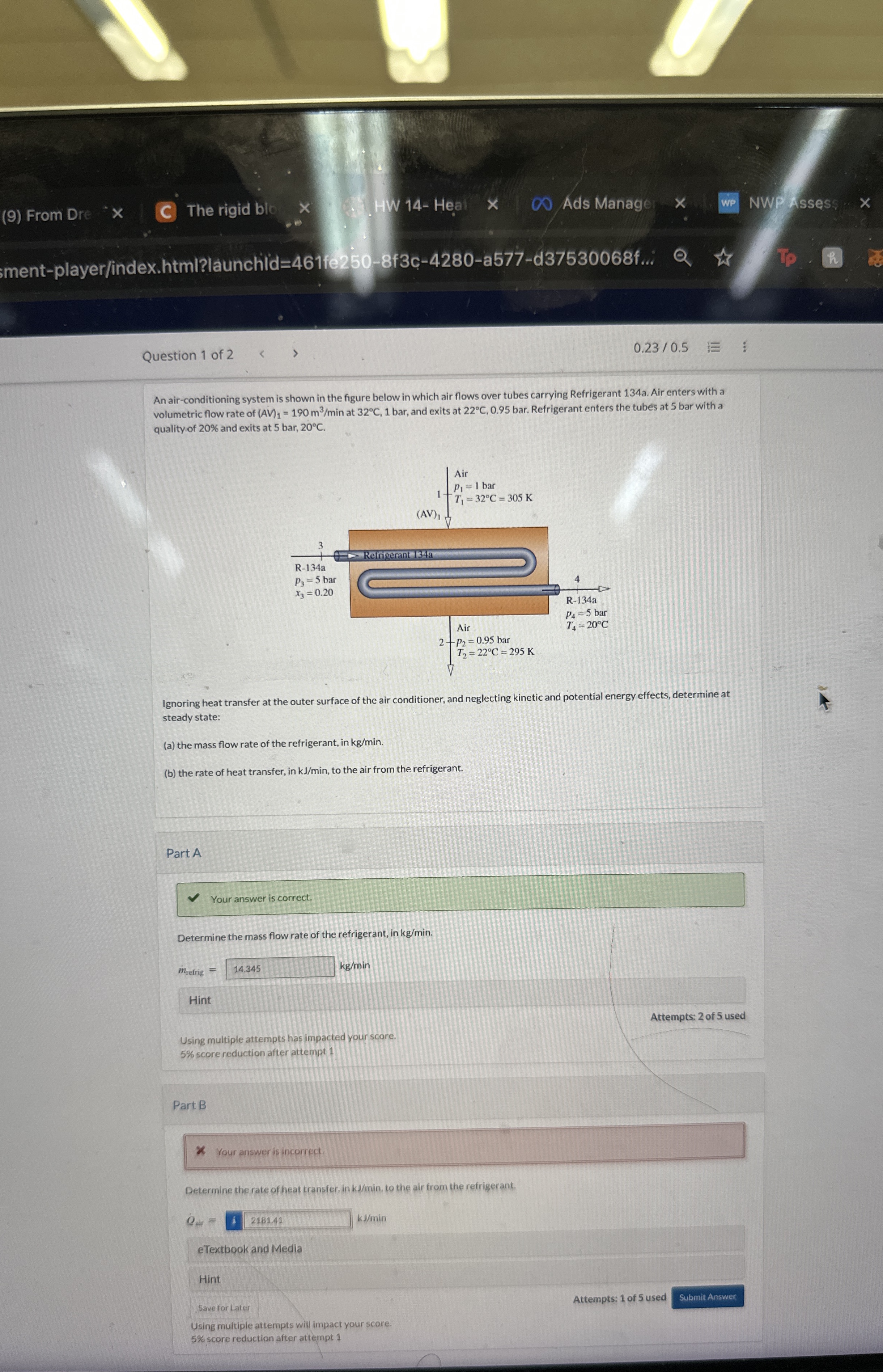 An air - conditioning system is shown in the