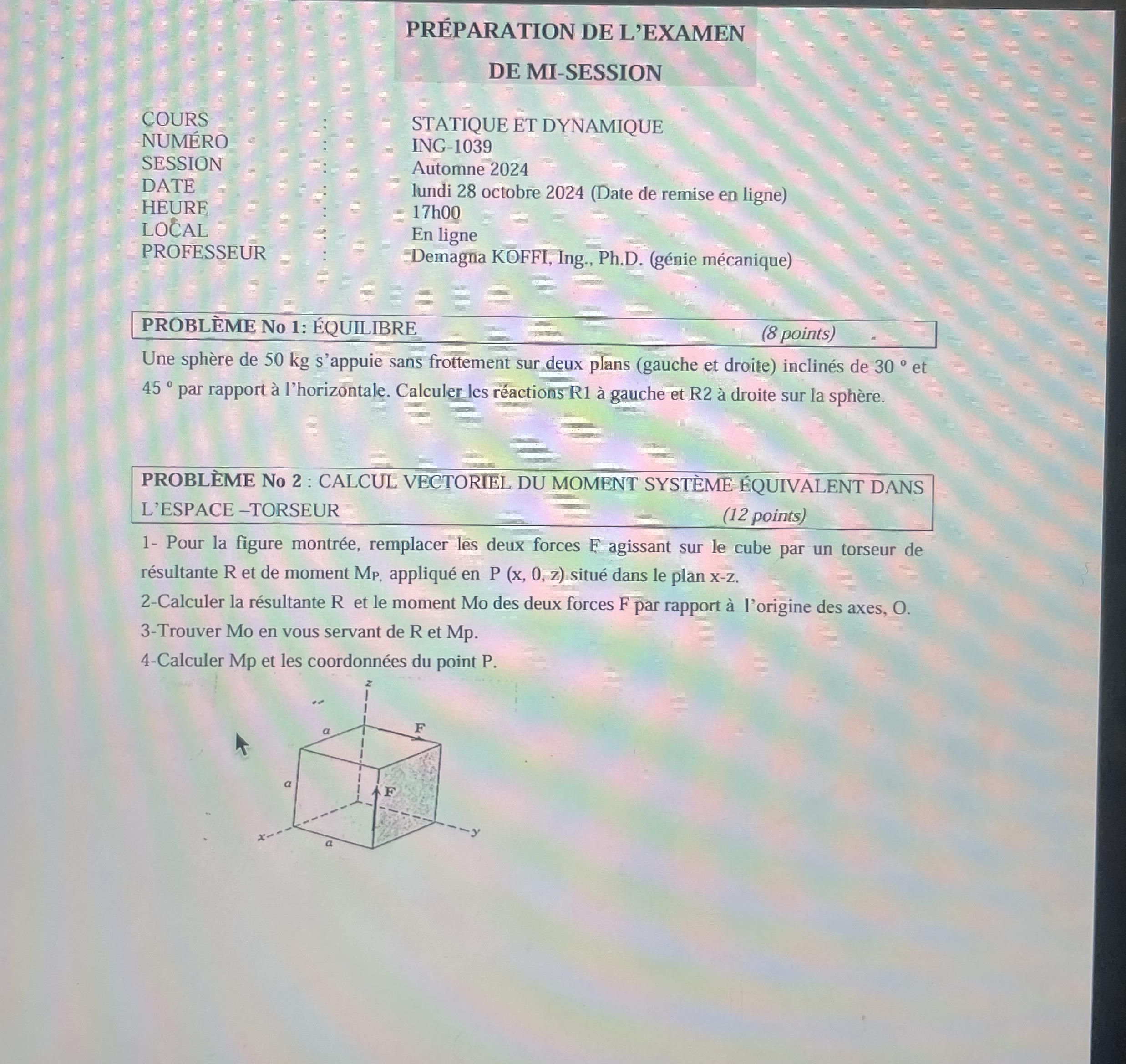 PR PARATION DE L'EXAMEN DE MI - SESSION COURS NUM