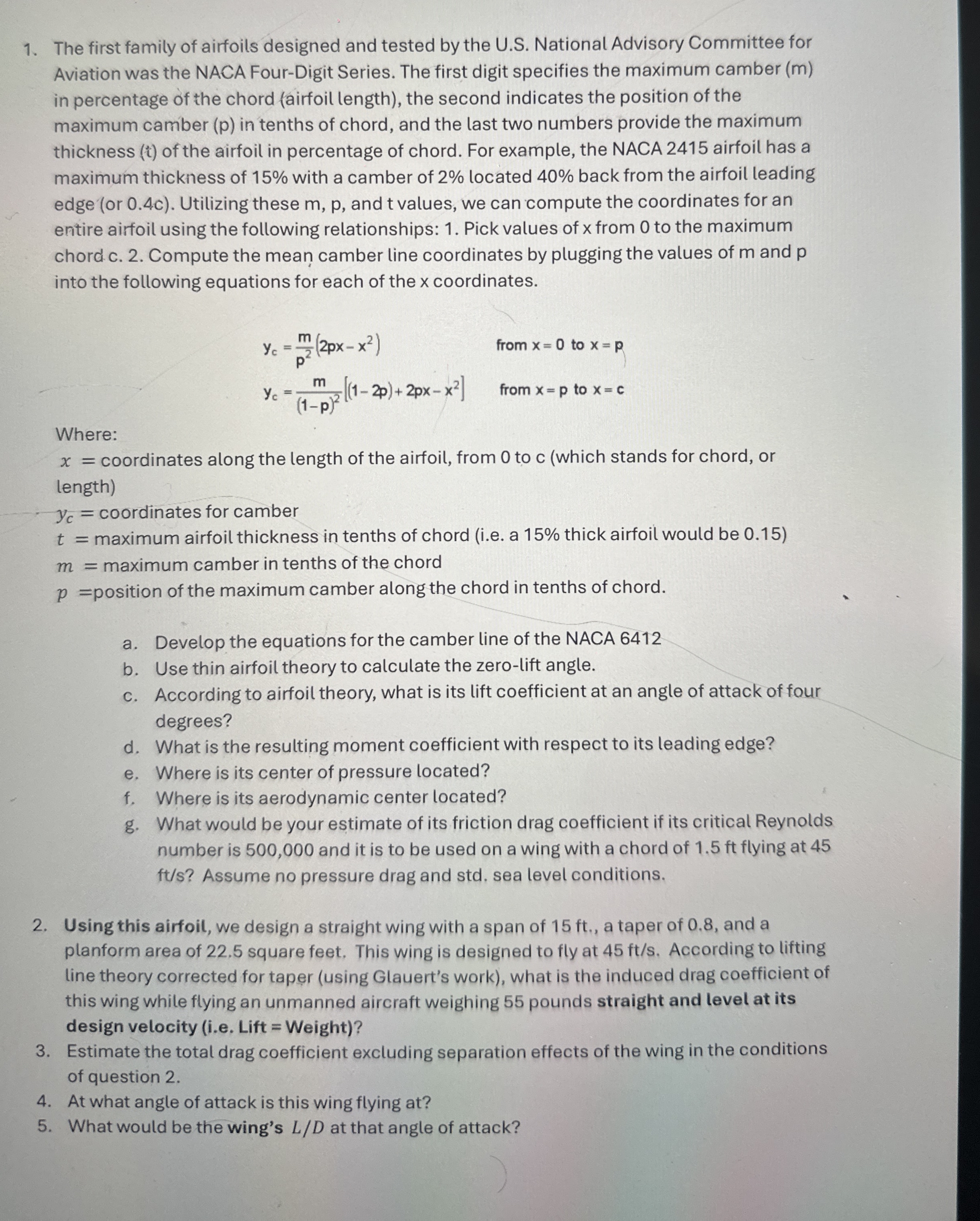 The first family of airfoils designed and tested