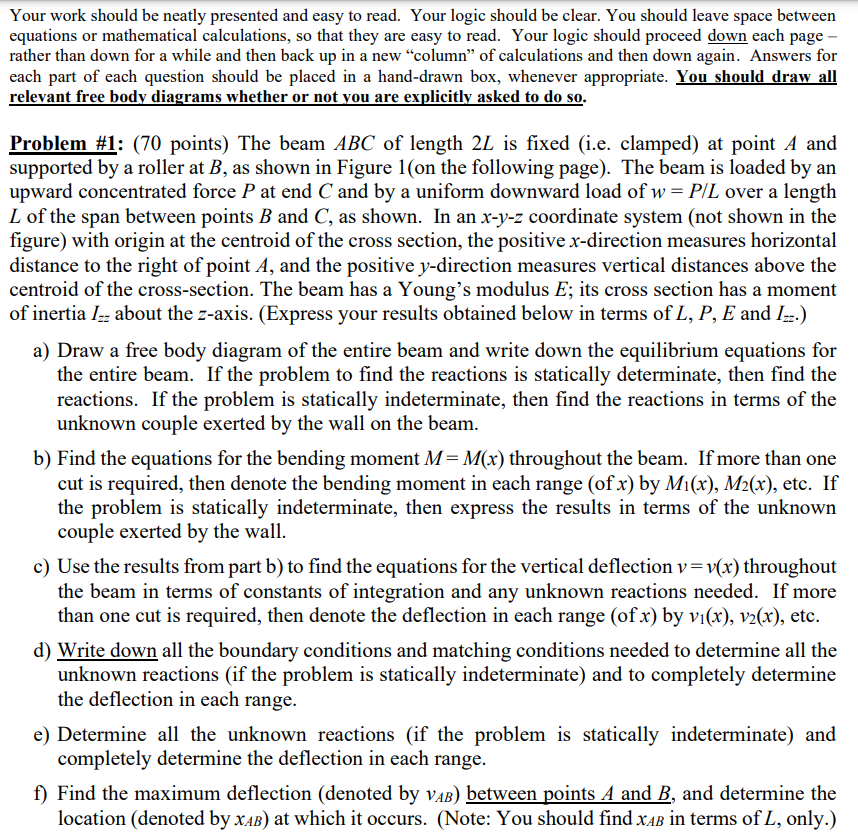 Your work should be neatly presented and easy to