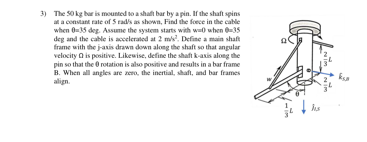 The 5 0 kg bar is mounted to a shaft bar by a