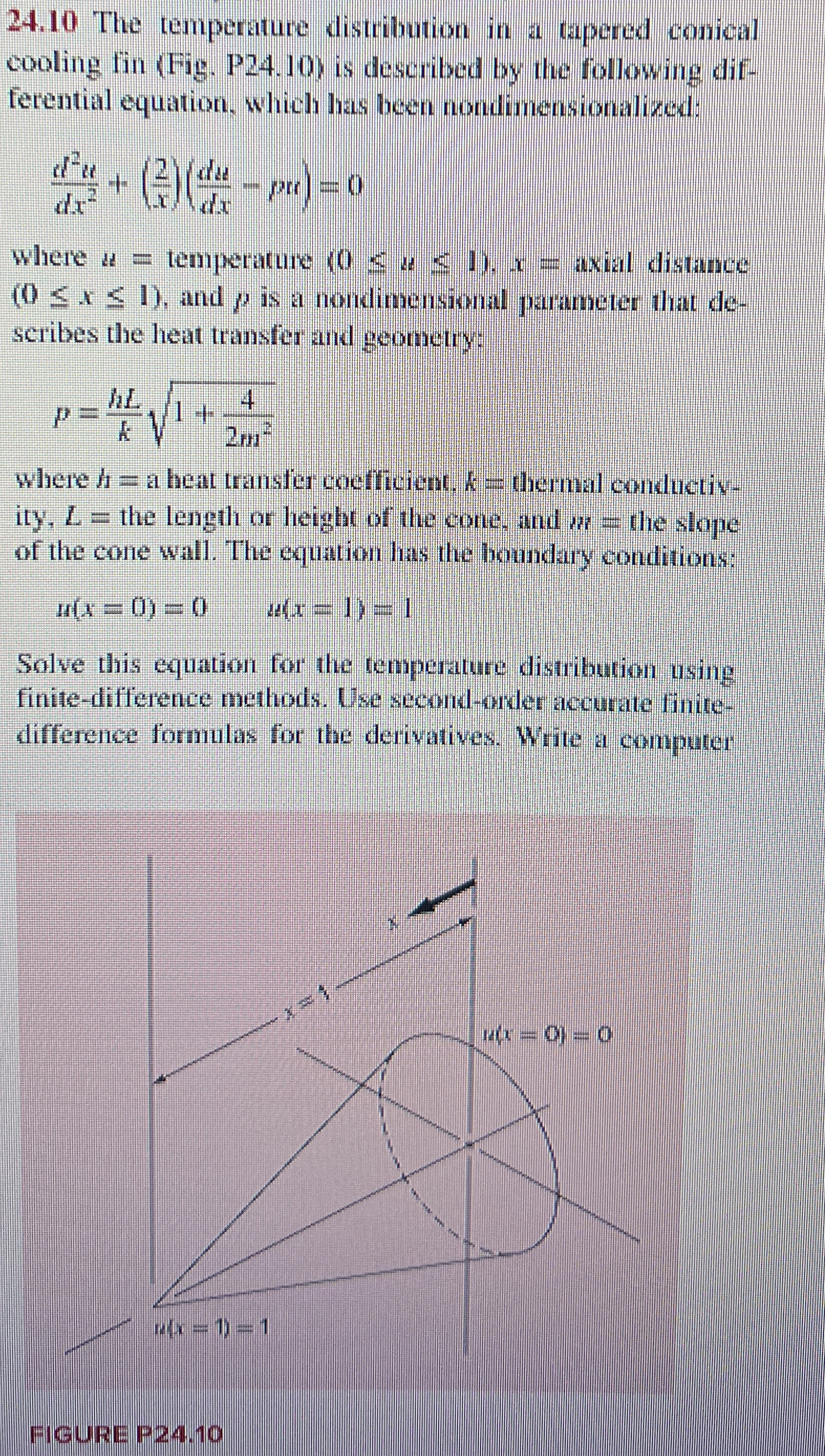 2 4 . 1 0 The temperature distribution in a