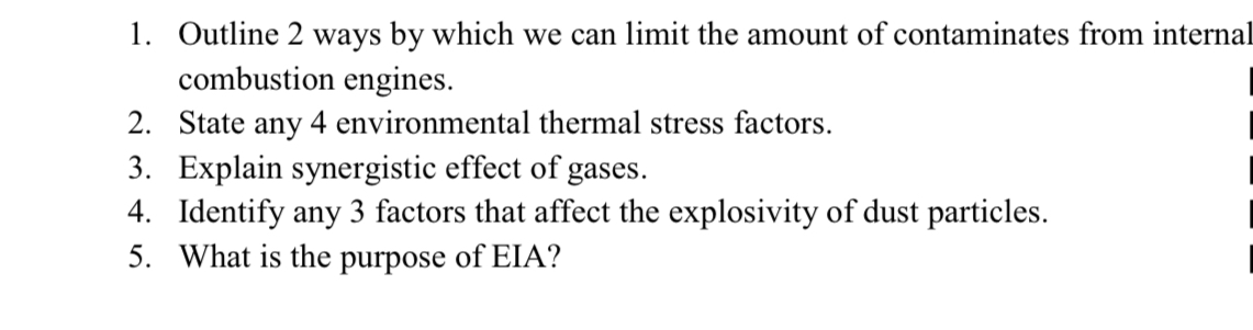 1 . Outline 2 ways by which we can limit the