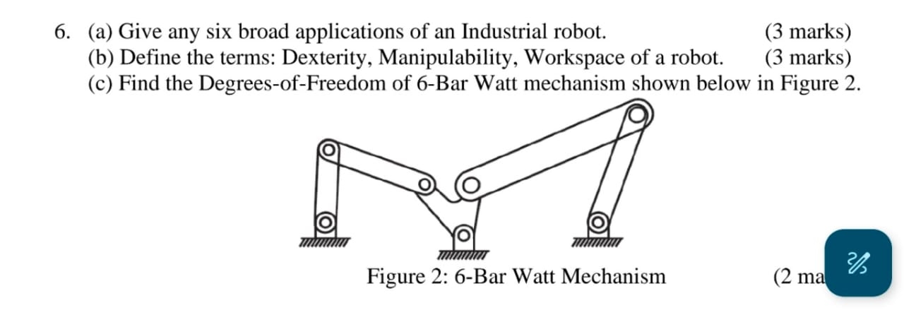 ( a ) Give any six broad applications of an