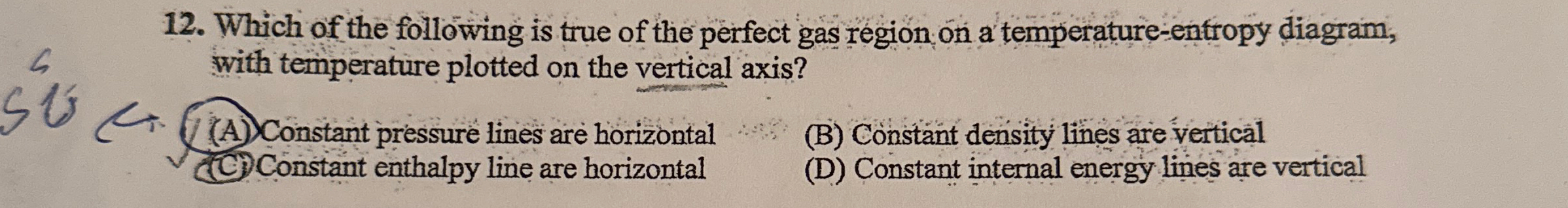Which of the following is true of the perfect gas