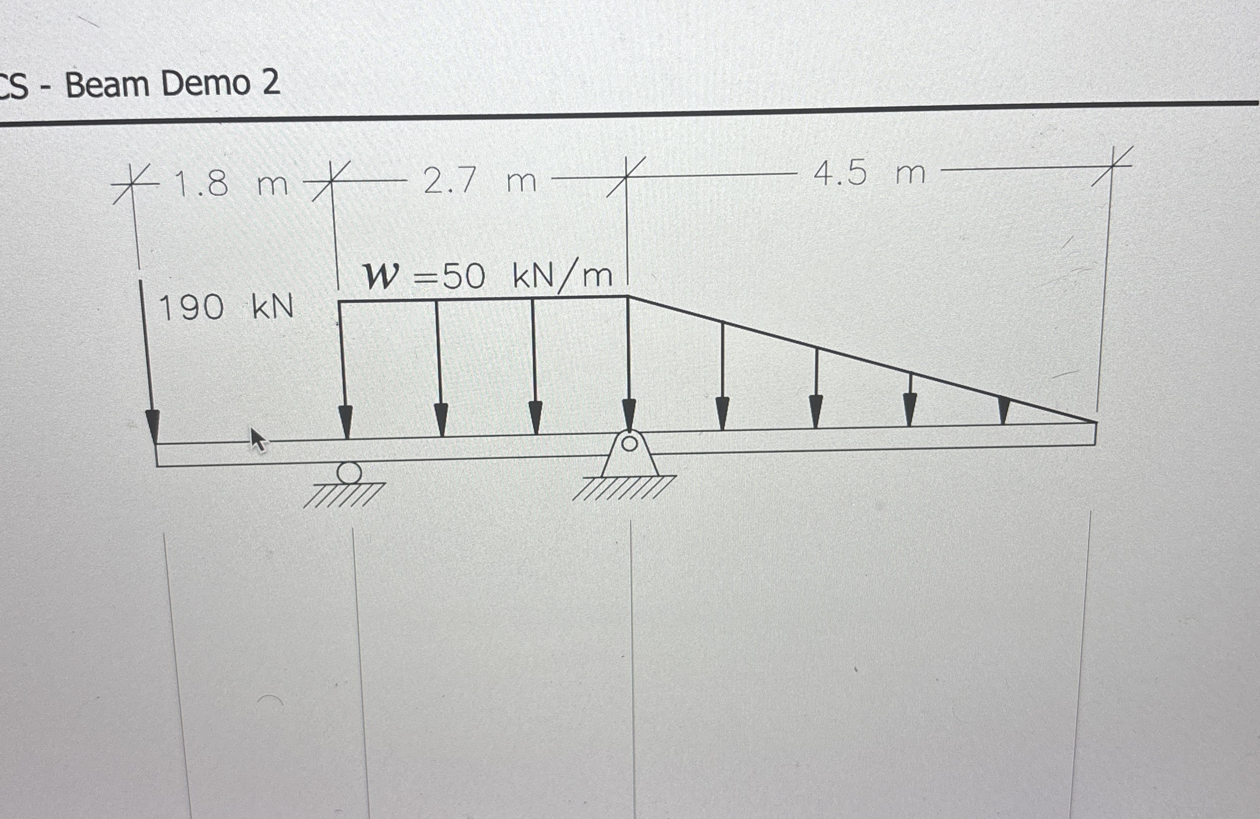 STATICS - Beam Demo 1 S - Beam Demo 2 Find the