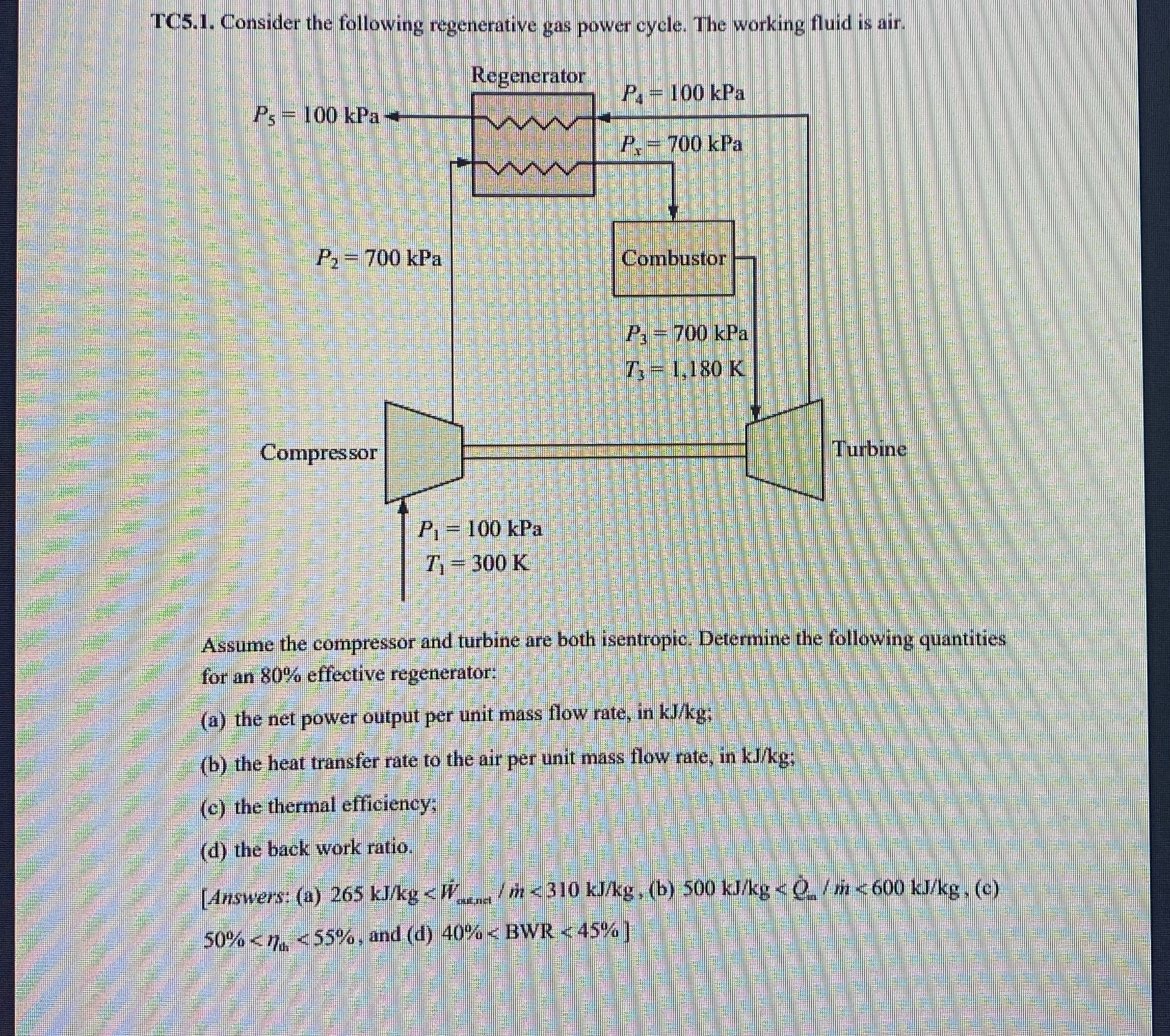 TC 5 . 1 . Consider the following regenerative