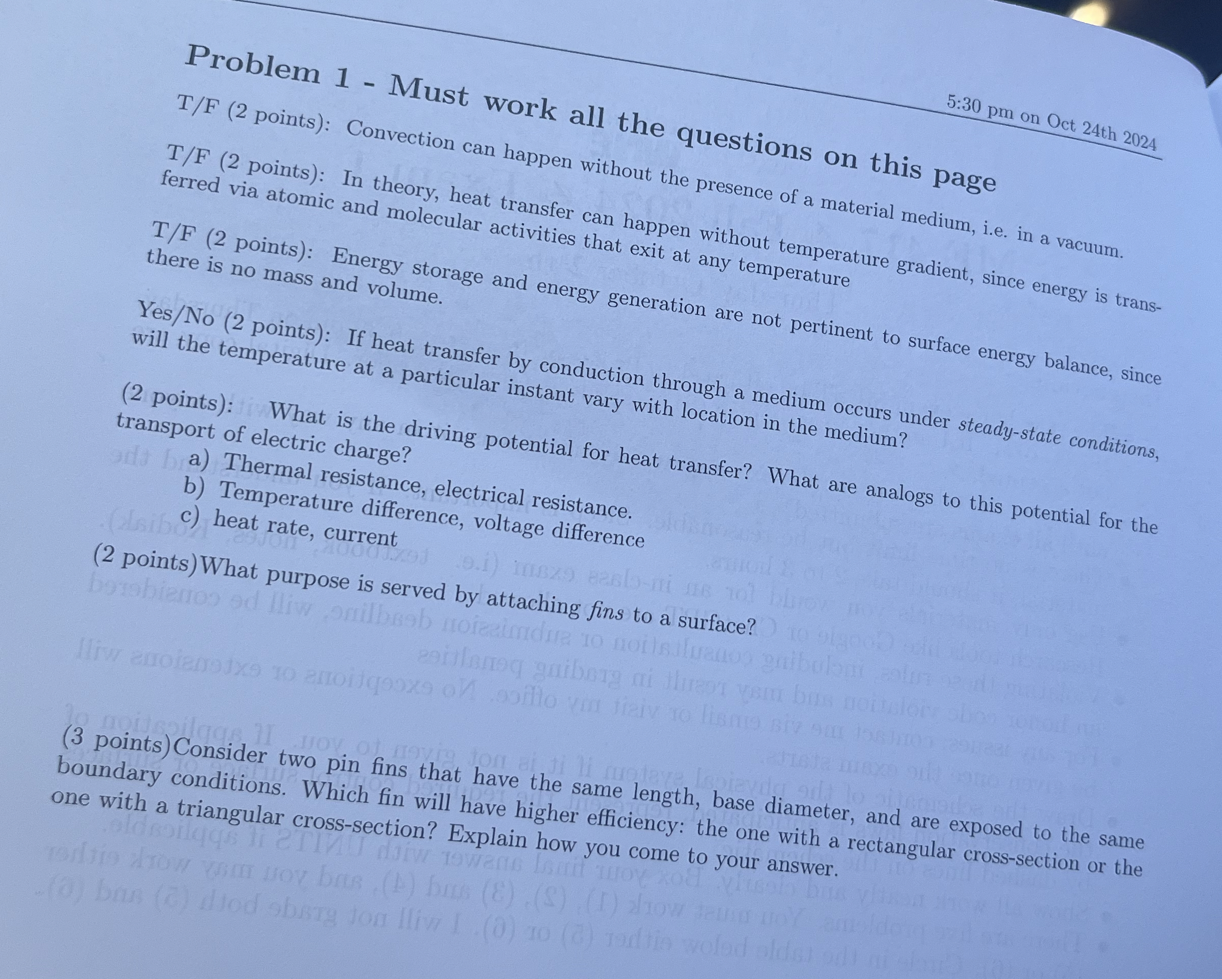 Problem 1 - Must work all the question T / F ( 2