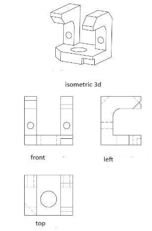 following 3 d object is given. are the front left