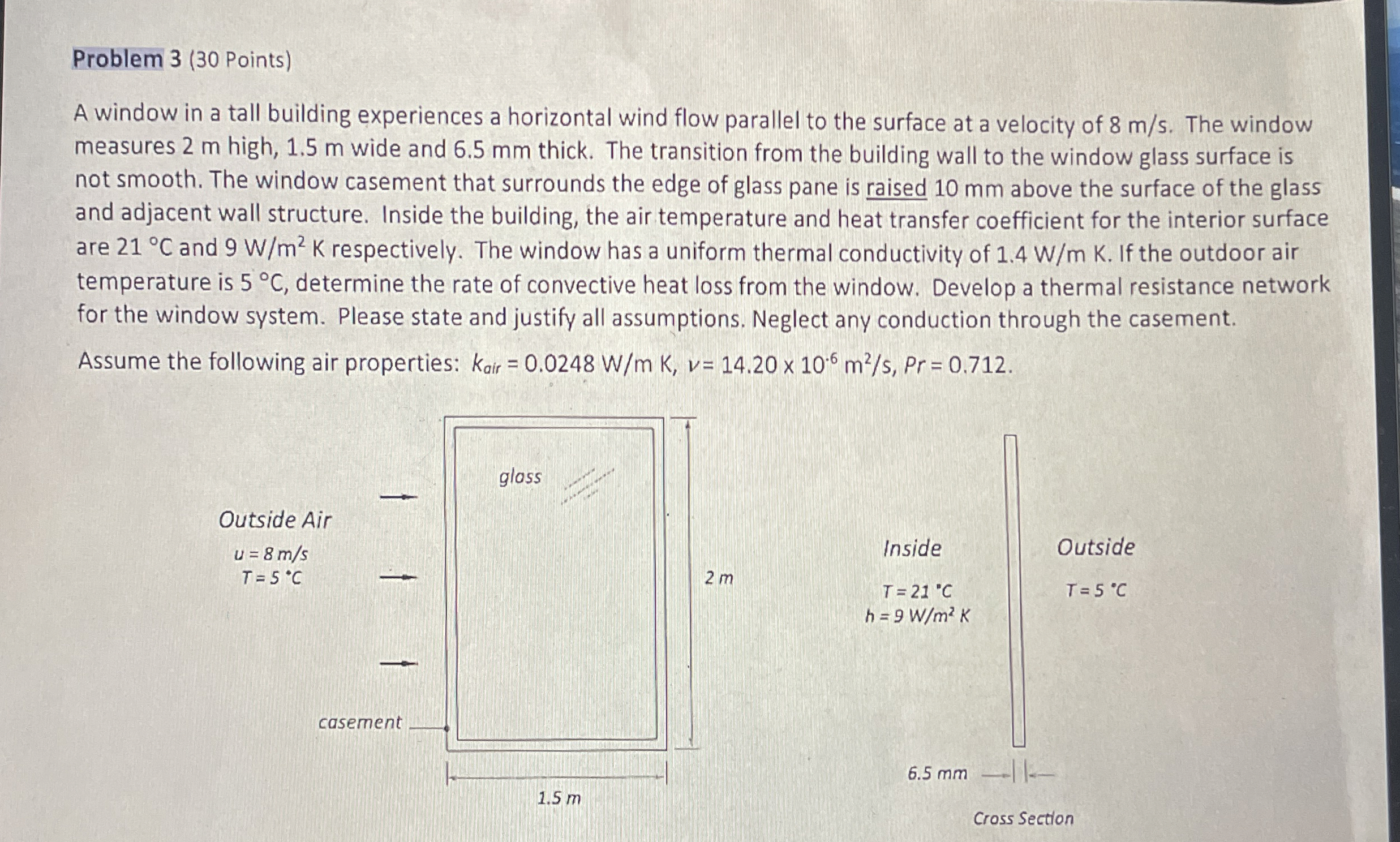 Problem 3 ( 3 0 Points ) A window in a tall