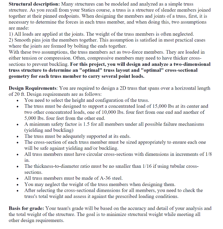 Structural description: Many structures can be