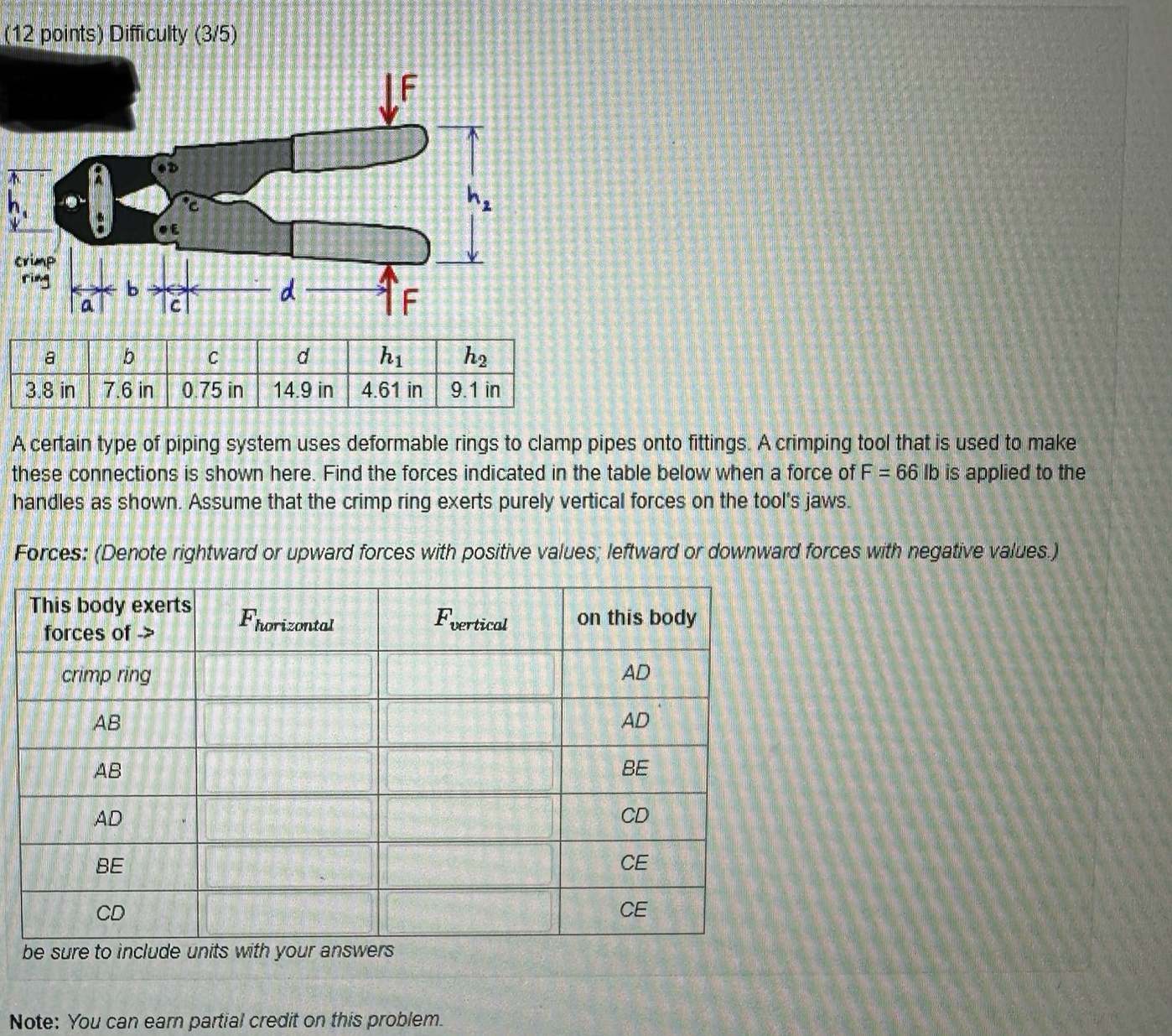 ( 1 2 points ) Difficulty ( 3 / 5 ) A certain
