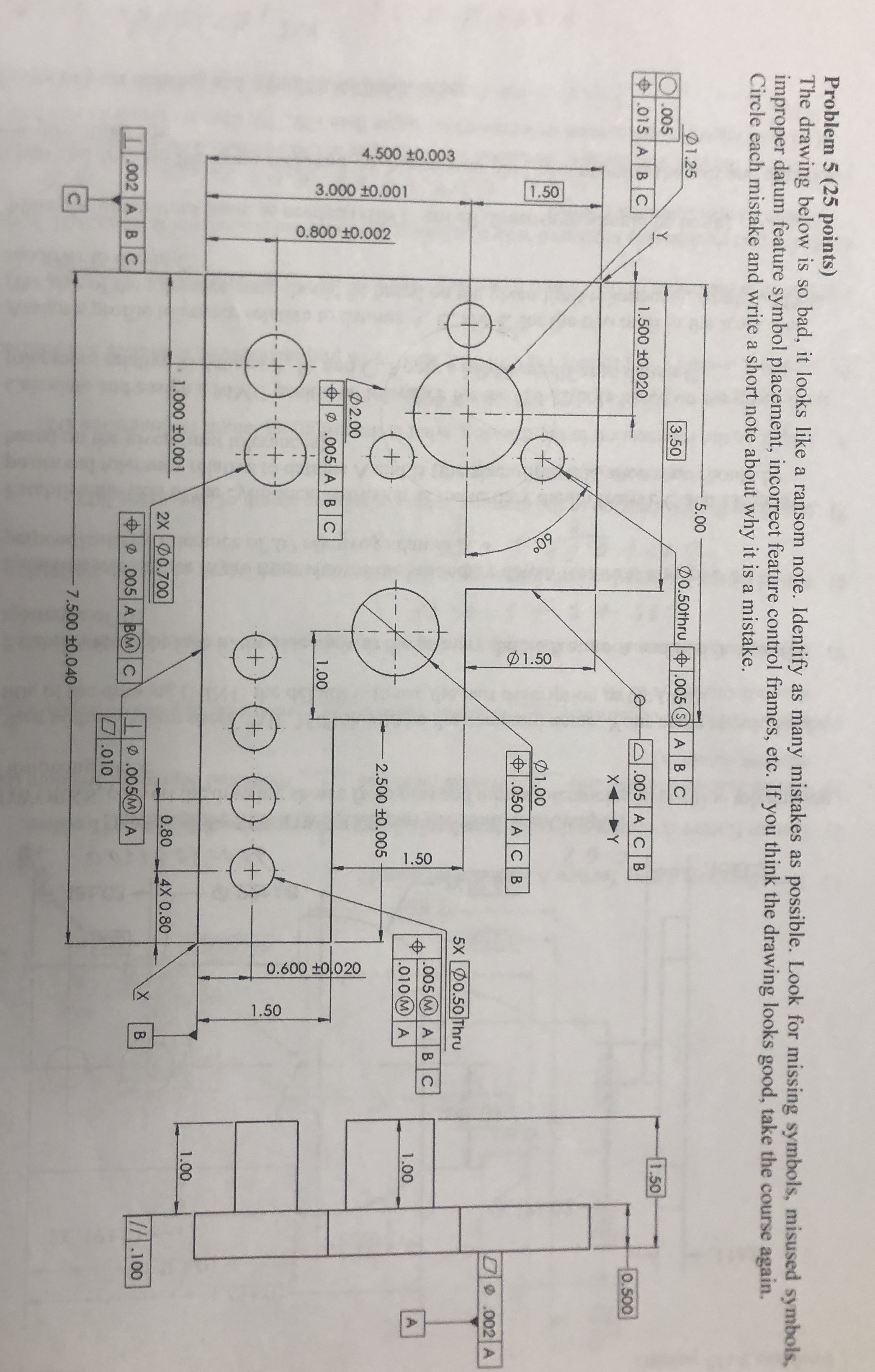 Problem 5 ( 2 5 points ) The drawing below is so