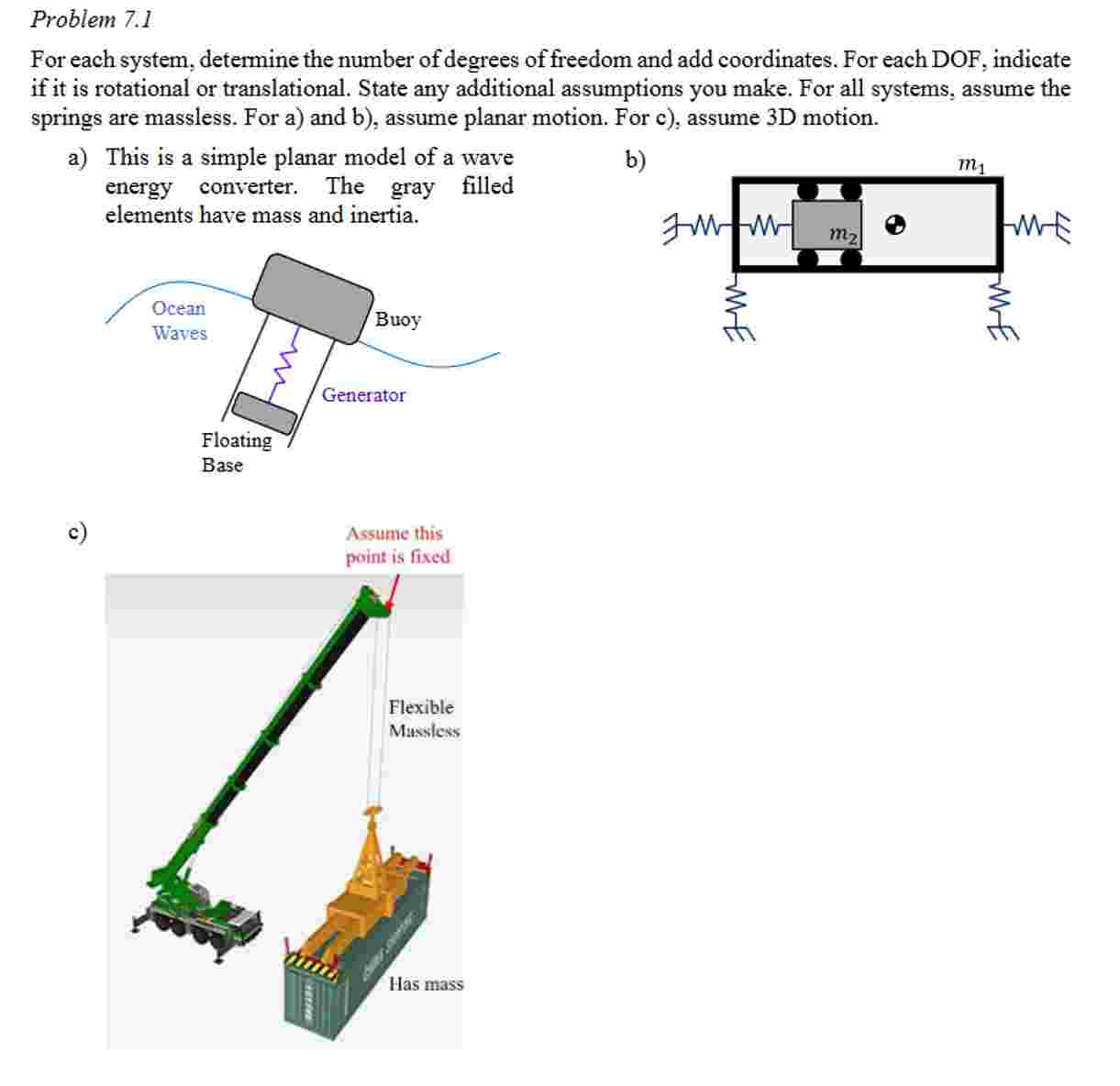 Problem 7 . 1 For each system, determine the