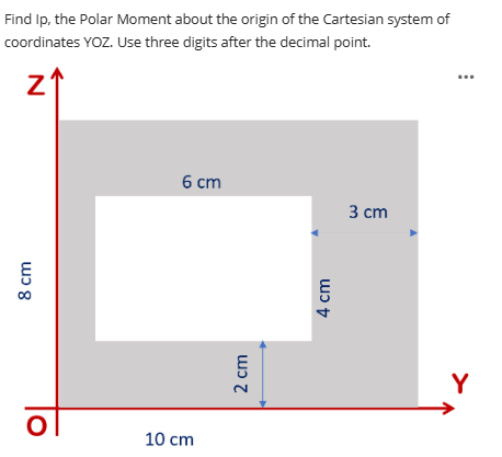 Find lp , the Polar Moment about the origin of