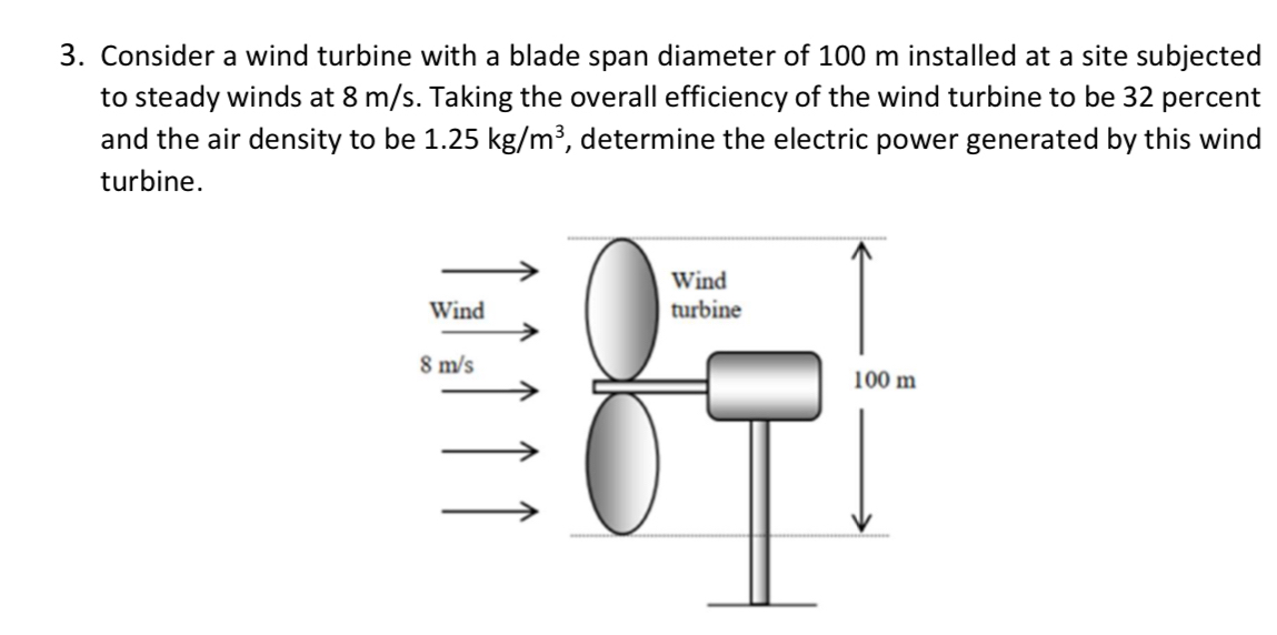 Consider a wind turbine with a blade span