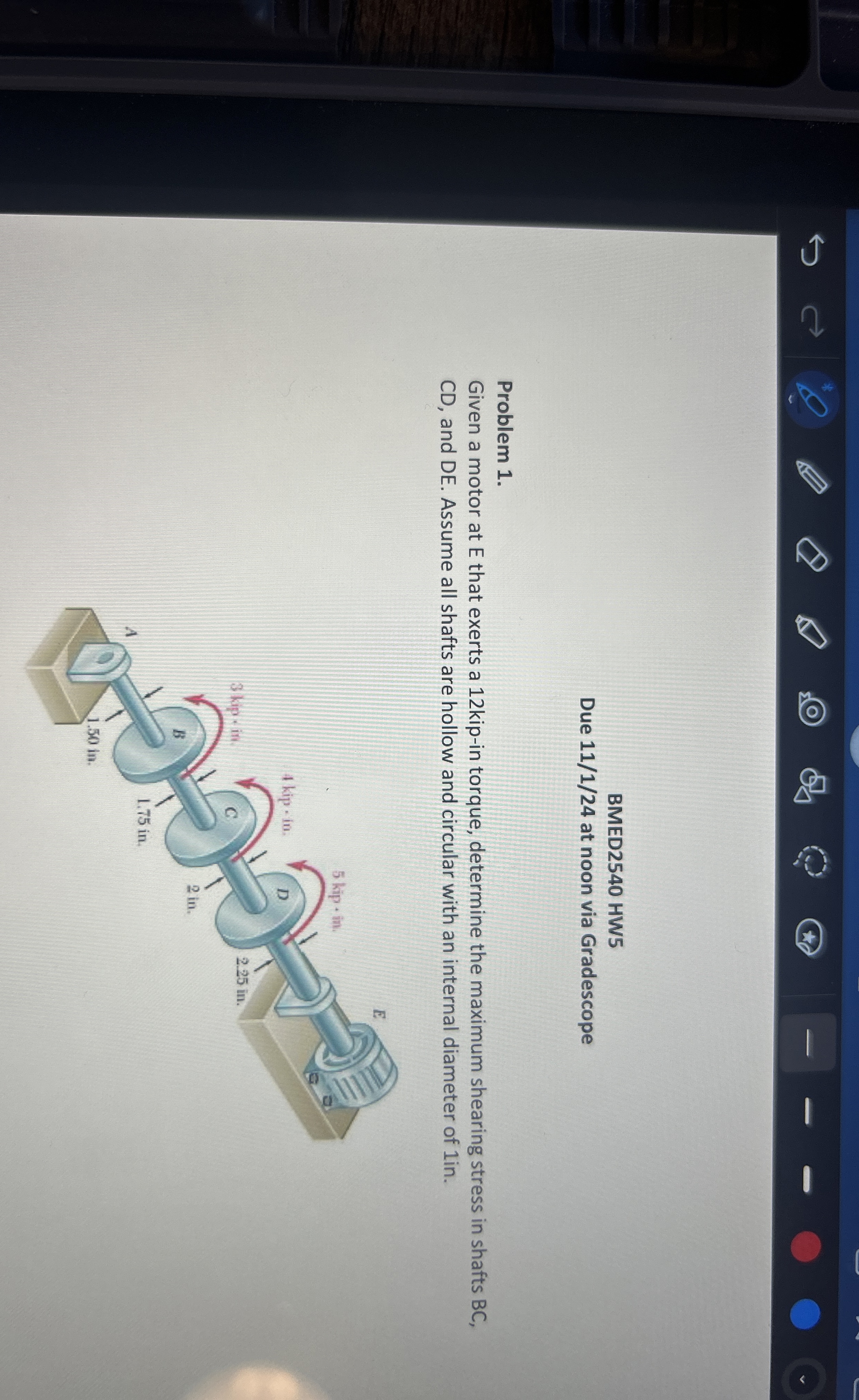 BMED 2 5 4 0 HW 5 Due 1 1 / 1 / 2 4 at noon via