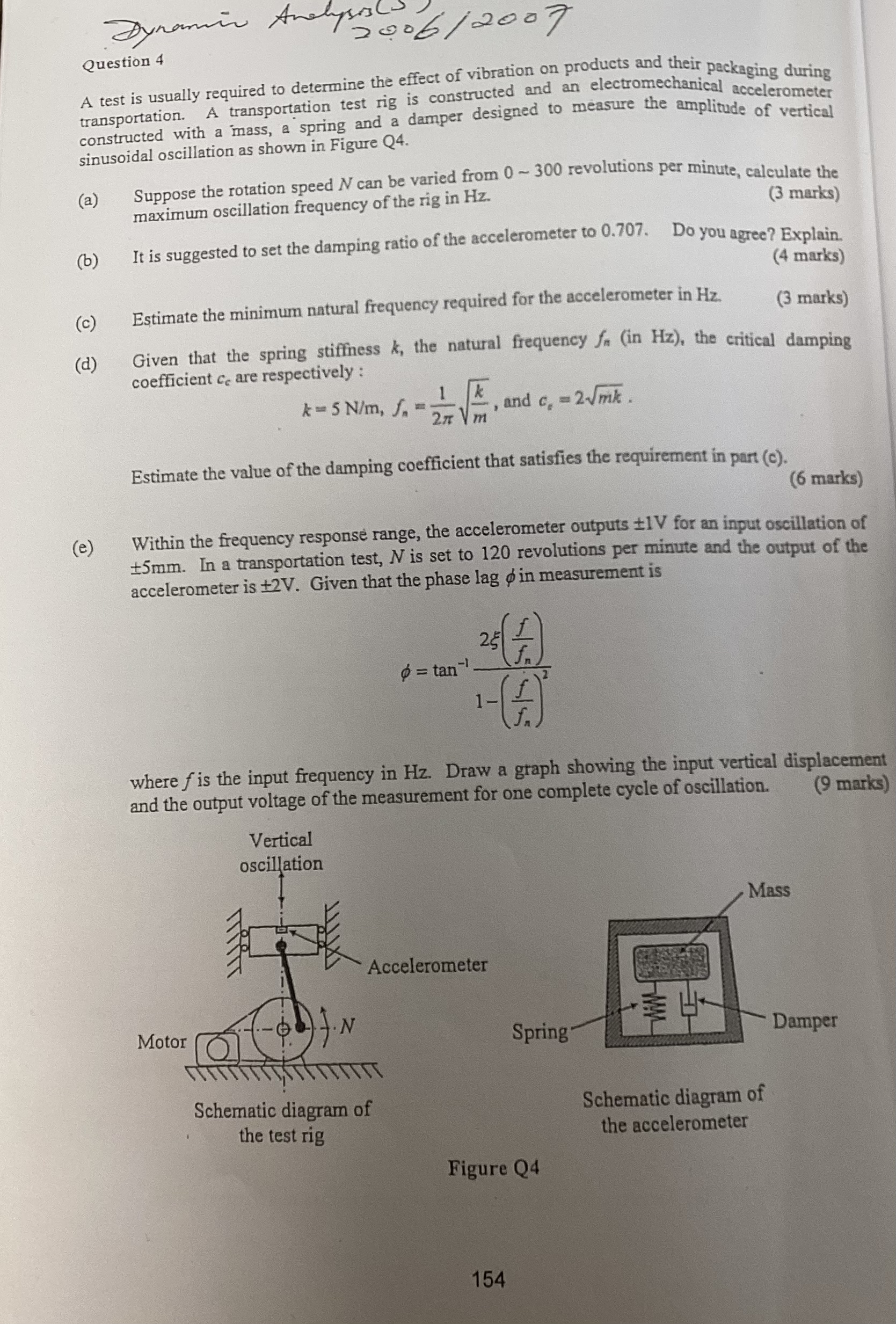 Question 4 2 0 0 6 1 2 0 0 7 A test is usually