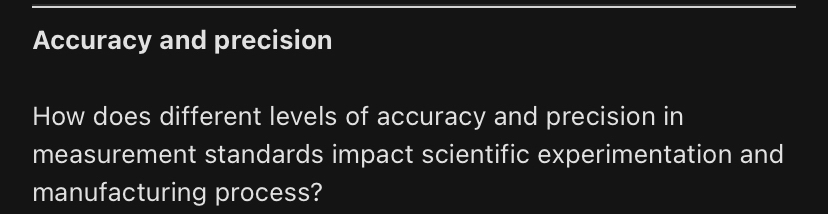 Accuracy and precision How does different levels
