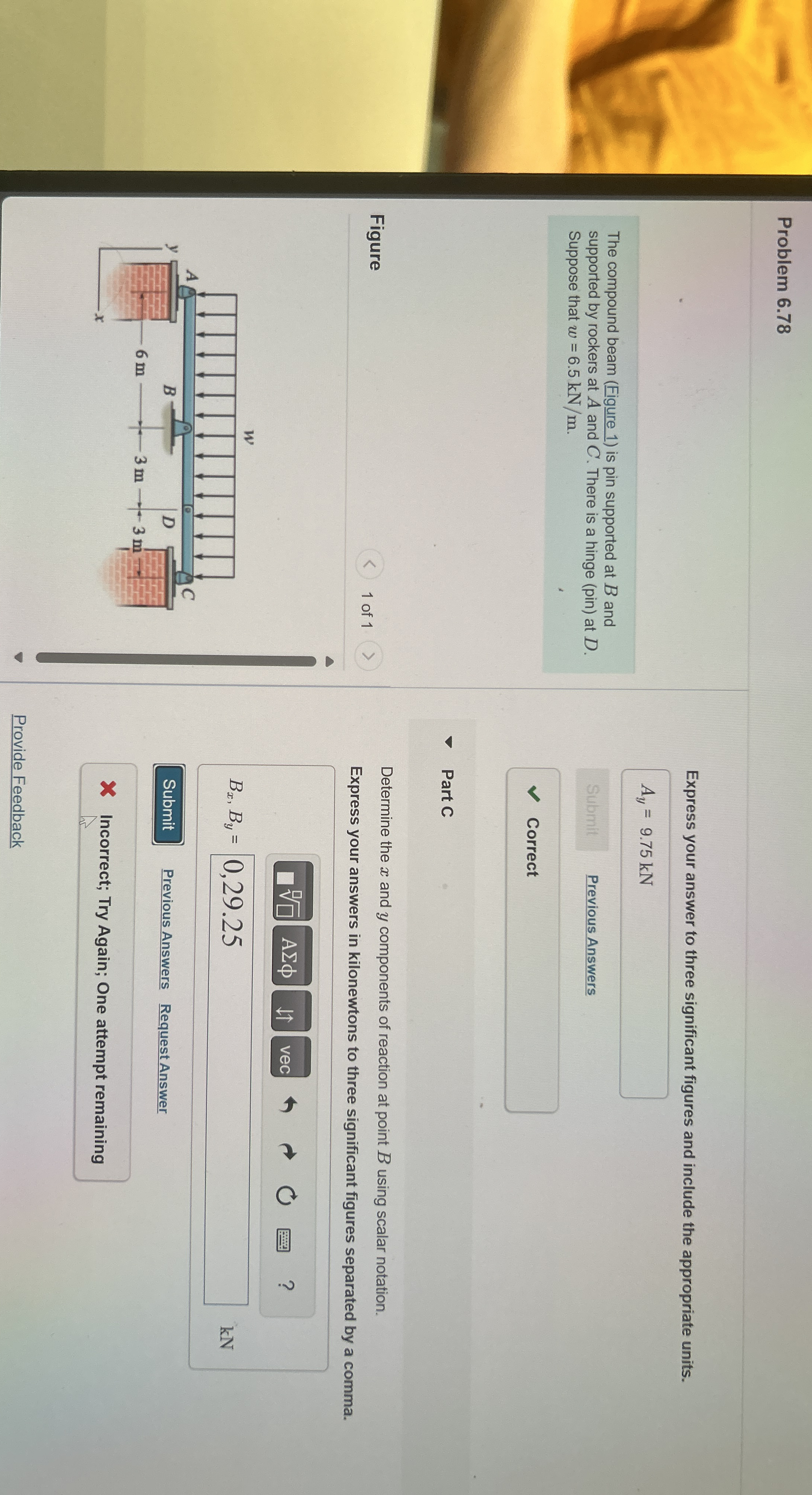 Problem 6 . 7 8 The compound beam ( Figure 1 ) is