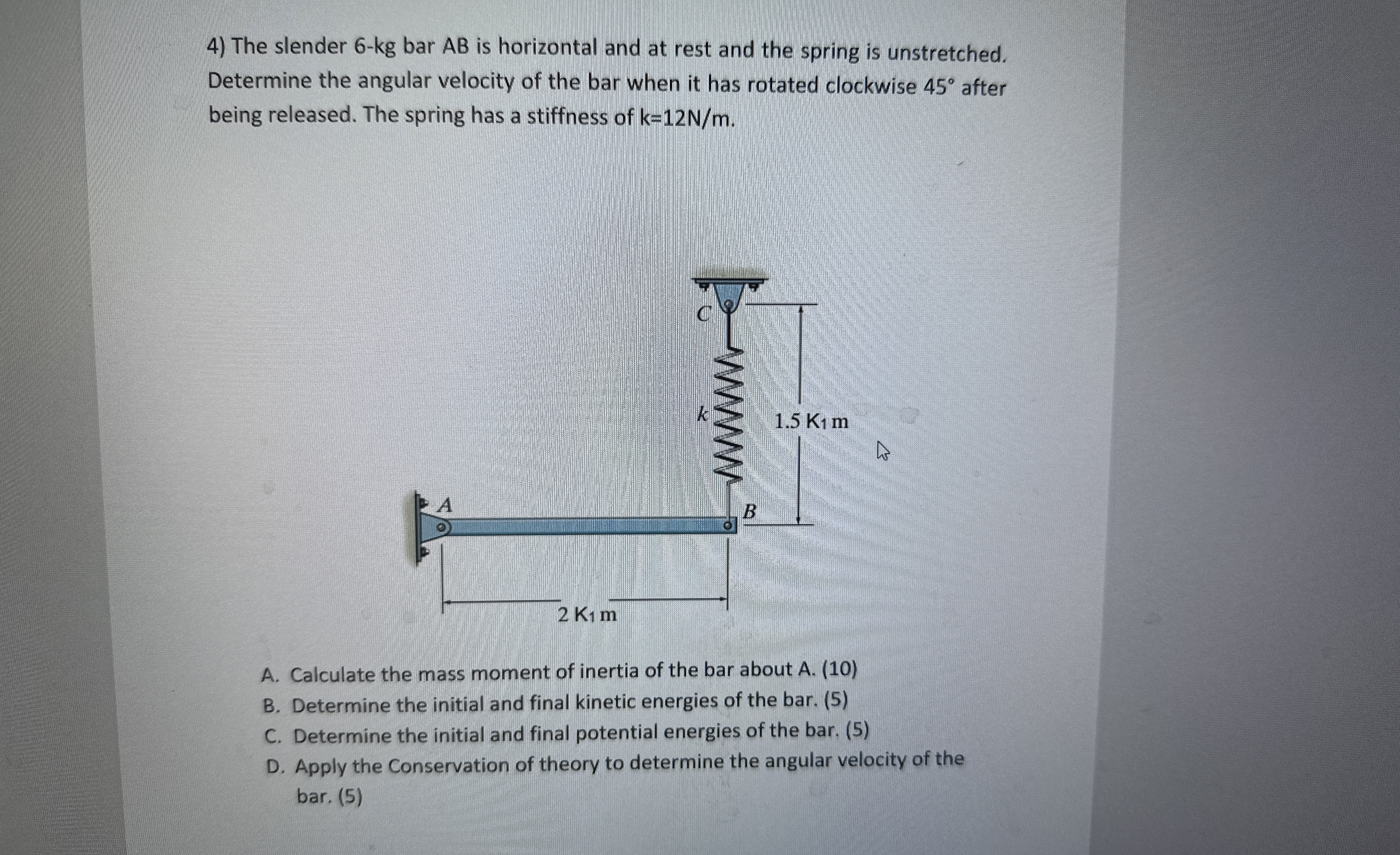 CB = 1 . 5 K 1 = 4 . 5 m AB = 2 K 1 = 6 m