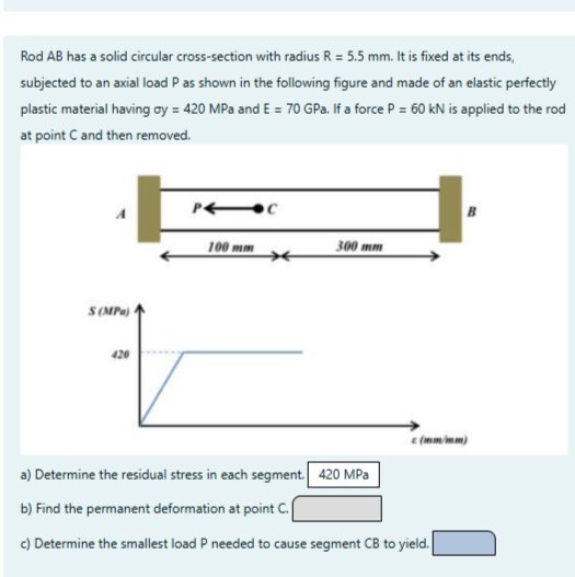 Rod \ ( A B \ ) has a solid circular cross -