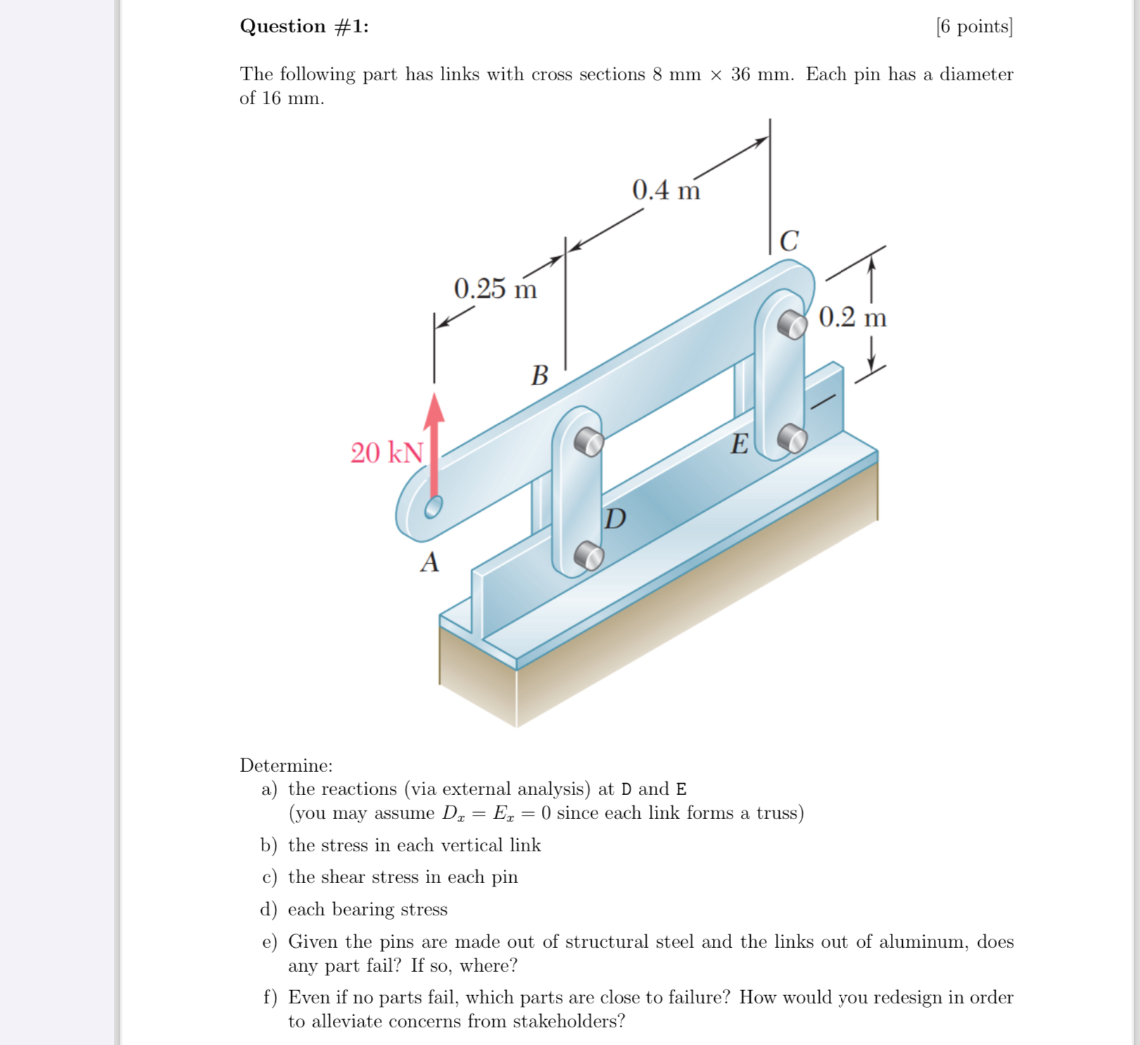 Question # 1 : [ 6 points ] The following part