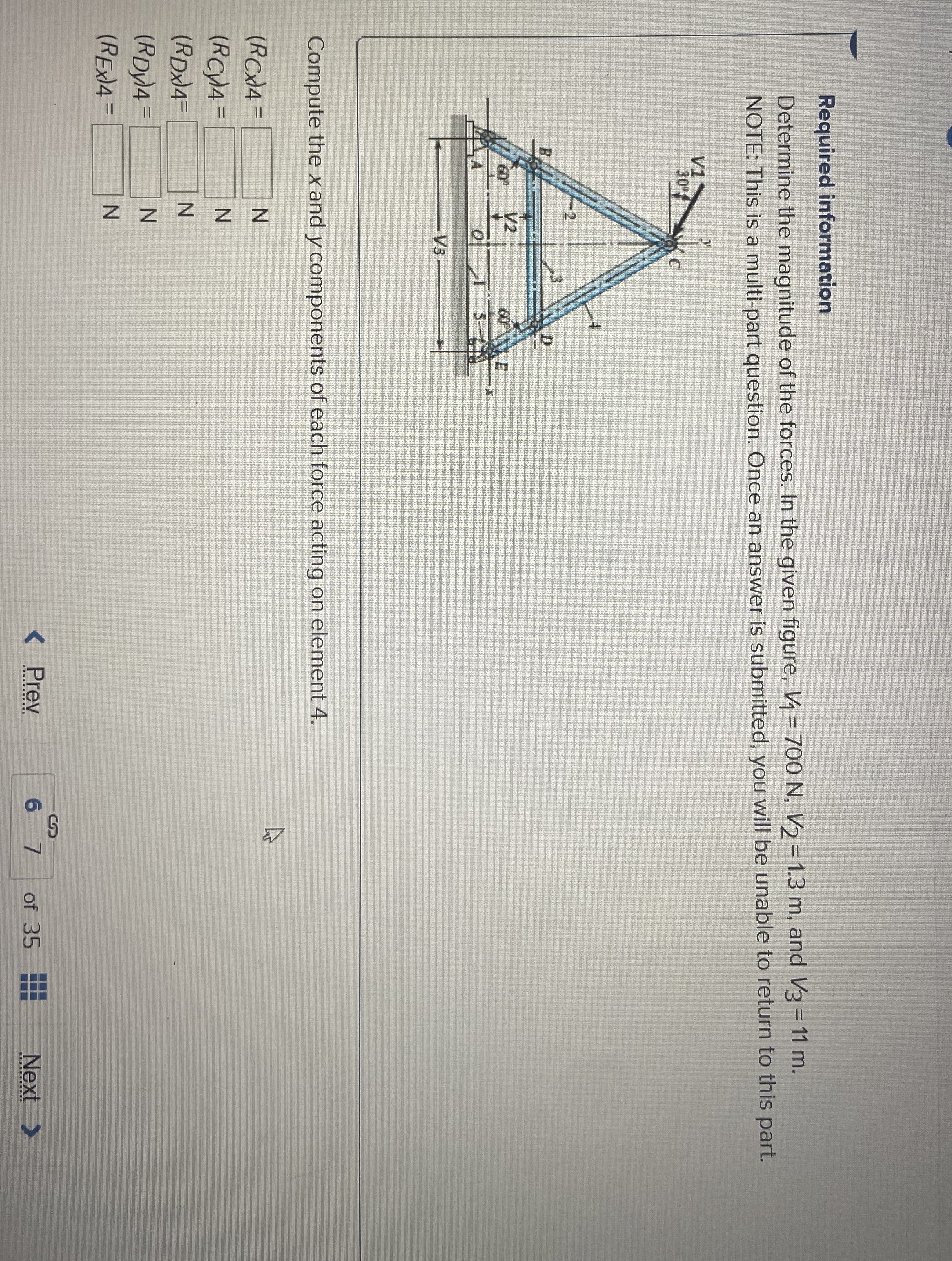 Required information Determine the magnitude of