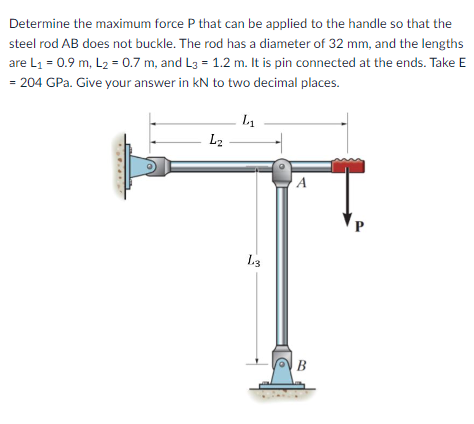Determine the maximum force P that can be applied