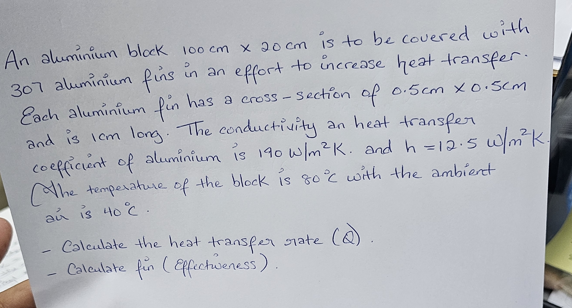 An aluminium block 1 0 0 c m 2 0 c m is to be