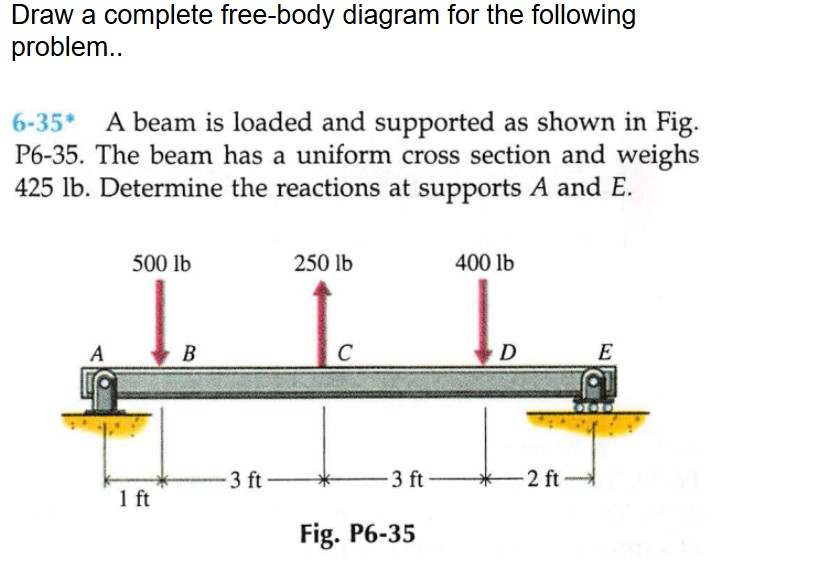 1 . Draw a complete free - body diagram for the