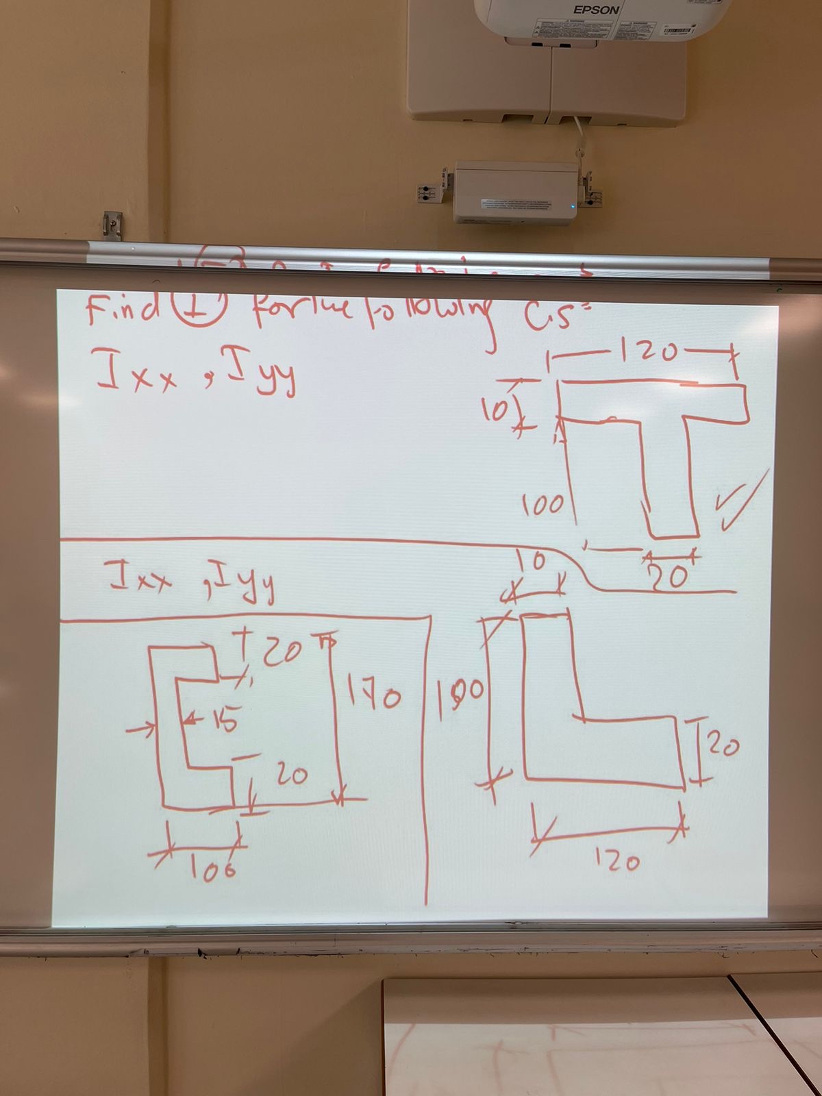 Find the Ixx and Iyy for the following 3 questions