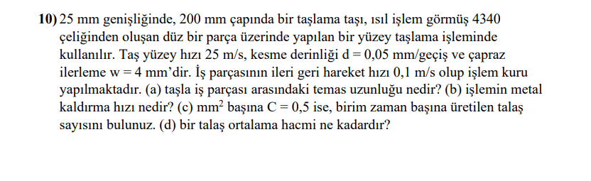 1 0 ) 2 5 mm geni li inde , 2 0 0 mm ap nda bir